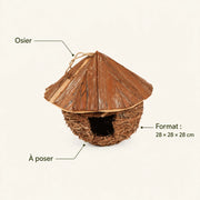 Vogelhuisje van wilg bruin formaat 28 × 28 × 28 cm — foto 4