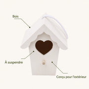 Houten vogelhuisje wit — foto 4