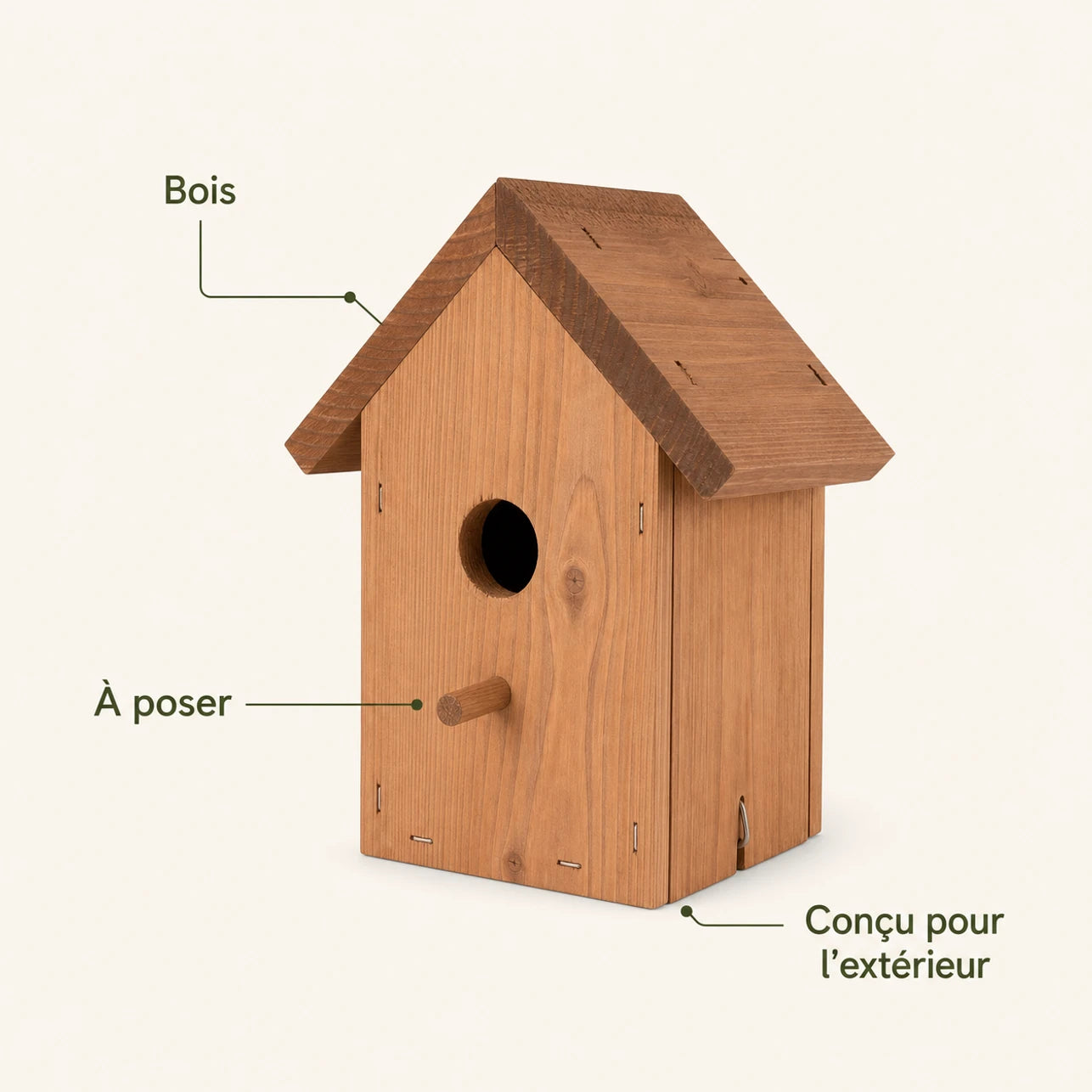 Vogelhuisje van Douglas-spar zwart — foto 4