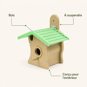Houten vogelhuisje groen — foto 4