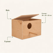 Houten vogelhuisje bruin formaat 30 × 20 × 20 cm — foto 4