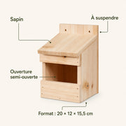 Vogelhuisje van spar bruin formaat 20 × 12 × 15,5 cm — foto 4