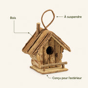Houten vogelhuisje natuurlijk — foto 4