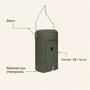 Hangend vogelhuisje van houtbeton antraciet formaat 28 × 16 cm — foto 4