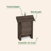 Vleermuiskast compact van hout bruin — foto 4