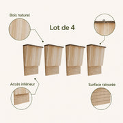 Houten vogelhuisje bruin formaat 22 × 12 × 34 cm — foto 4