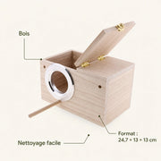 Houten vogelhuisje beige formaat 24,7 × 13 × 13 cm — foto 4