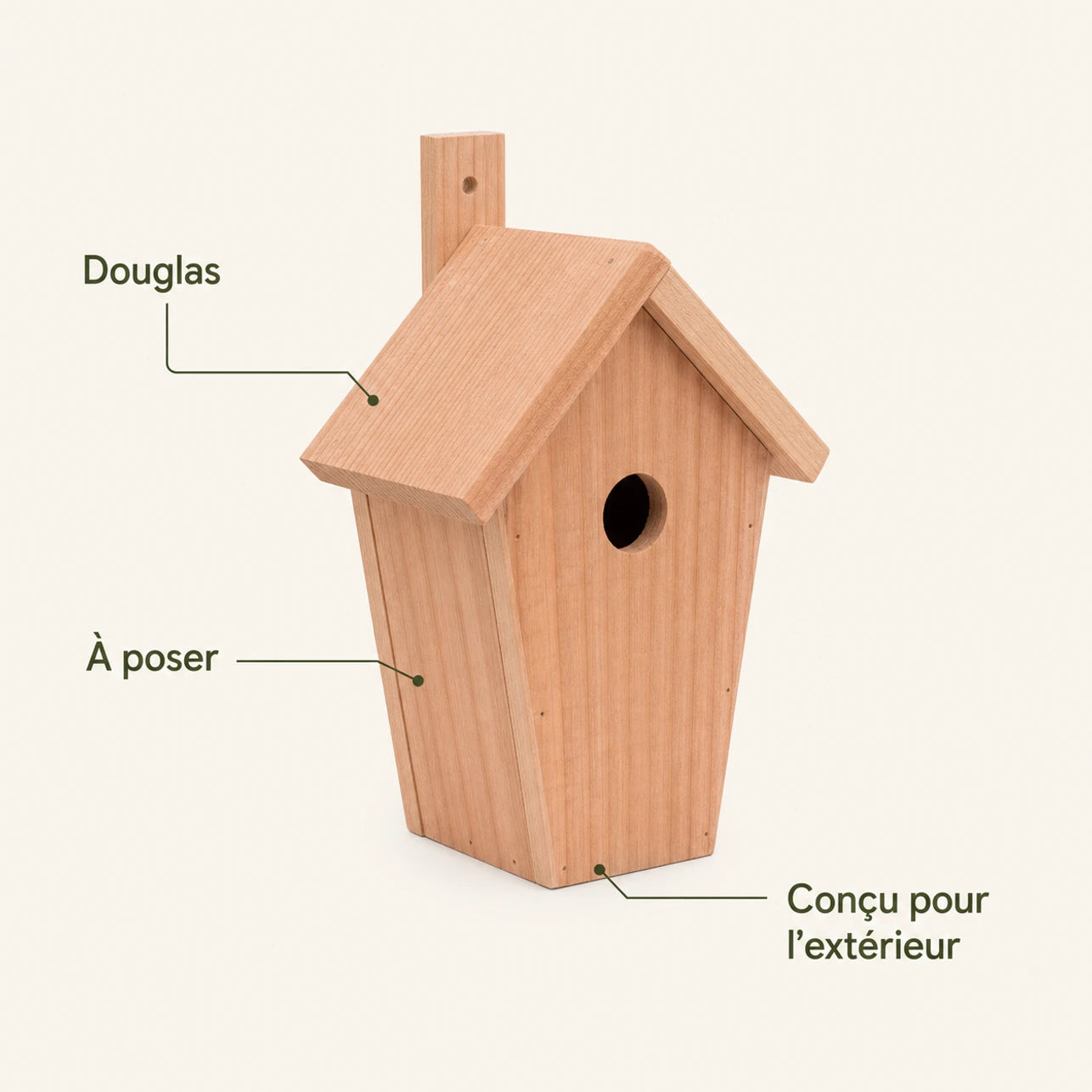 Vogelhuisje van Douglas-spar antraciet — foto 4