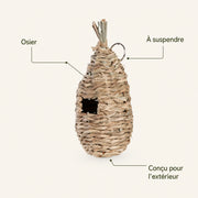 Vogelhuisje van wilg beige — foto 4