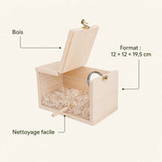 Houten vogelhuisje beige formaat 12 × 12 × 19,5 cm — foto 4
