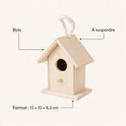 Houten vogelhuisje beige formaat 13 × 10 × 8,3 cm — foto 4