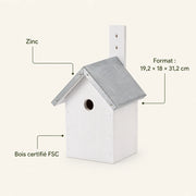 Vogelhuisje wit formaat 19,2 × 18 × 31,2 cm — foto 4