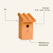 Vogelhuisje van grenen bruin formaat 17 × 14 × 27 cm — foto 4