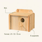 Houten vogelhuisje bruin formaat 21 × 13 × 13 cm — foto 4