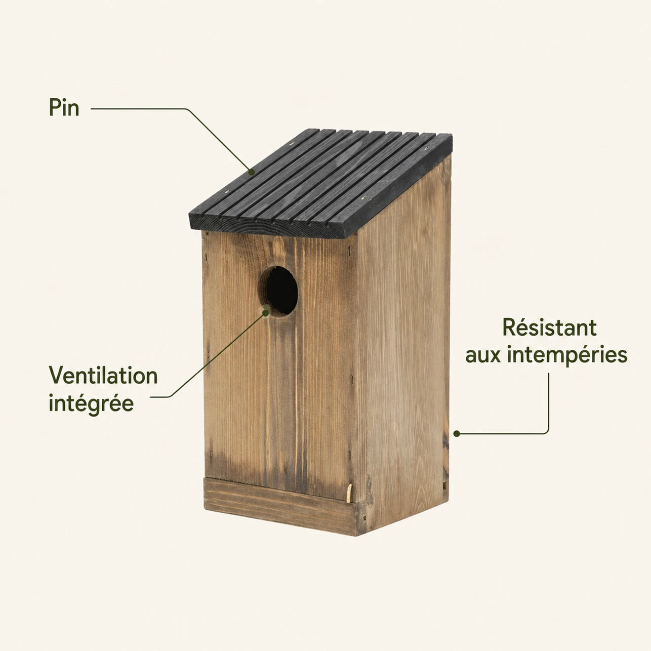 Vogelhuisje van grenen — foto 4